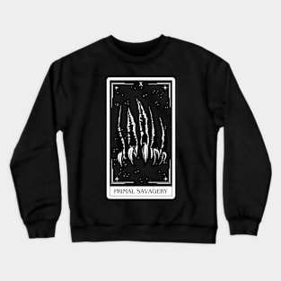 Primal Savagery Dnd 5e Spells Tarot Card Dungeons and Dragons Gift Crewneck Sweatshirt